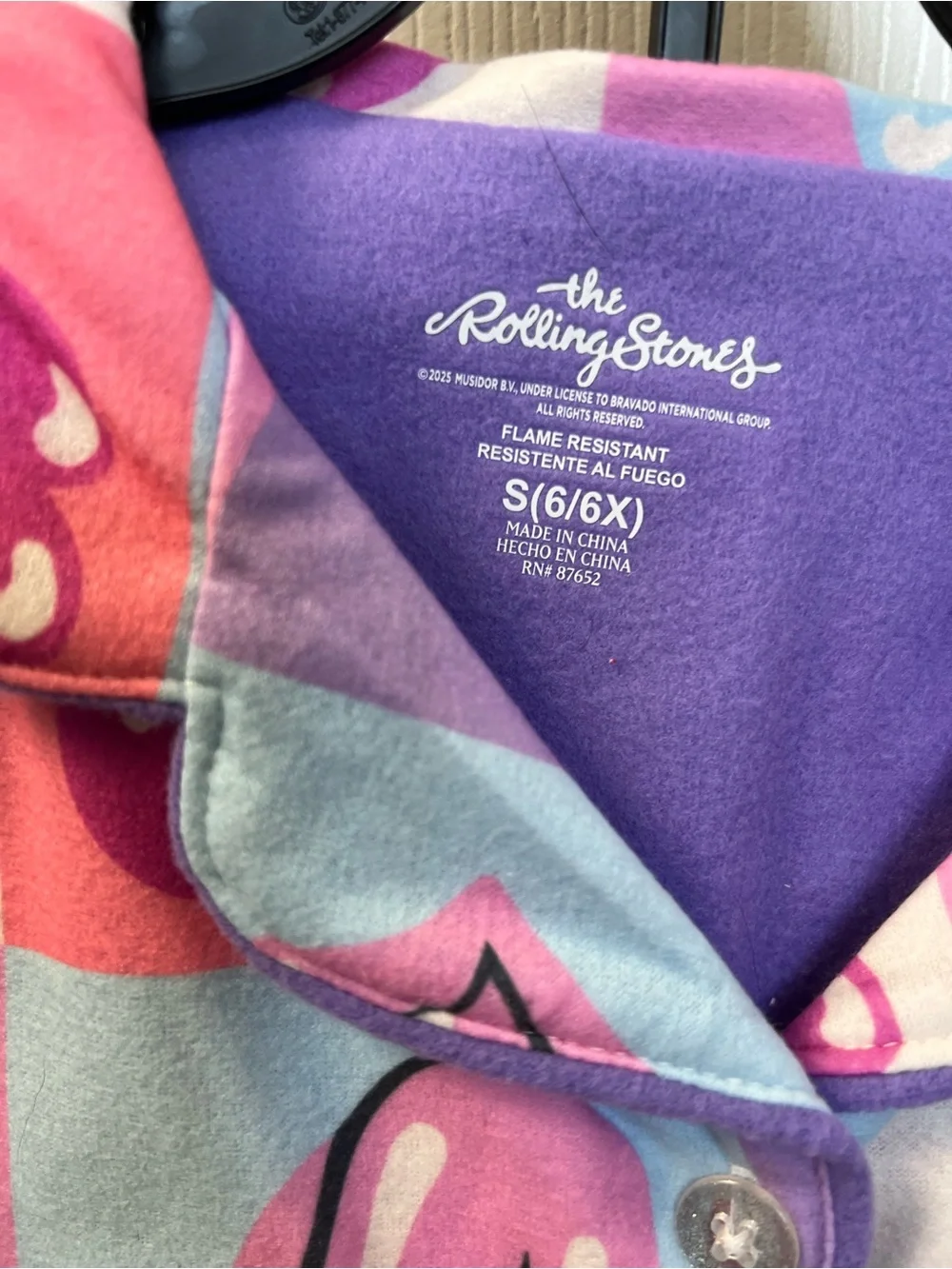 Rolling Stones girl's 2-piece fleece pajama set NWT size 6/6x~ $15